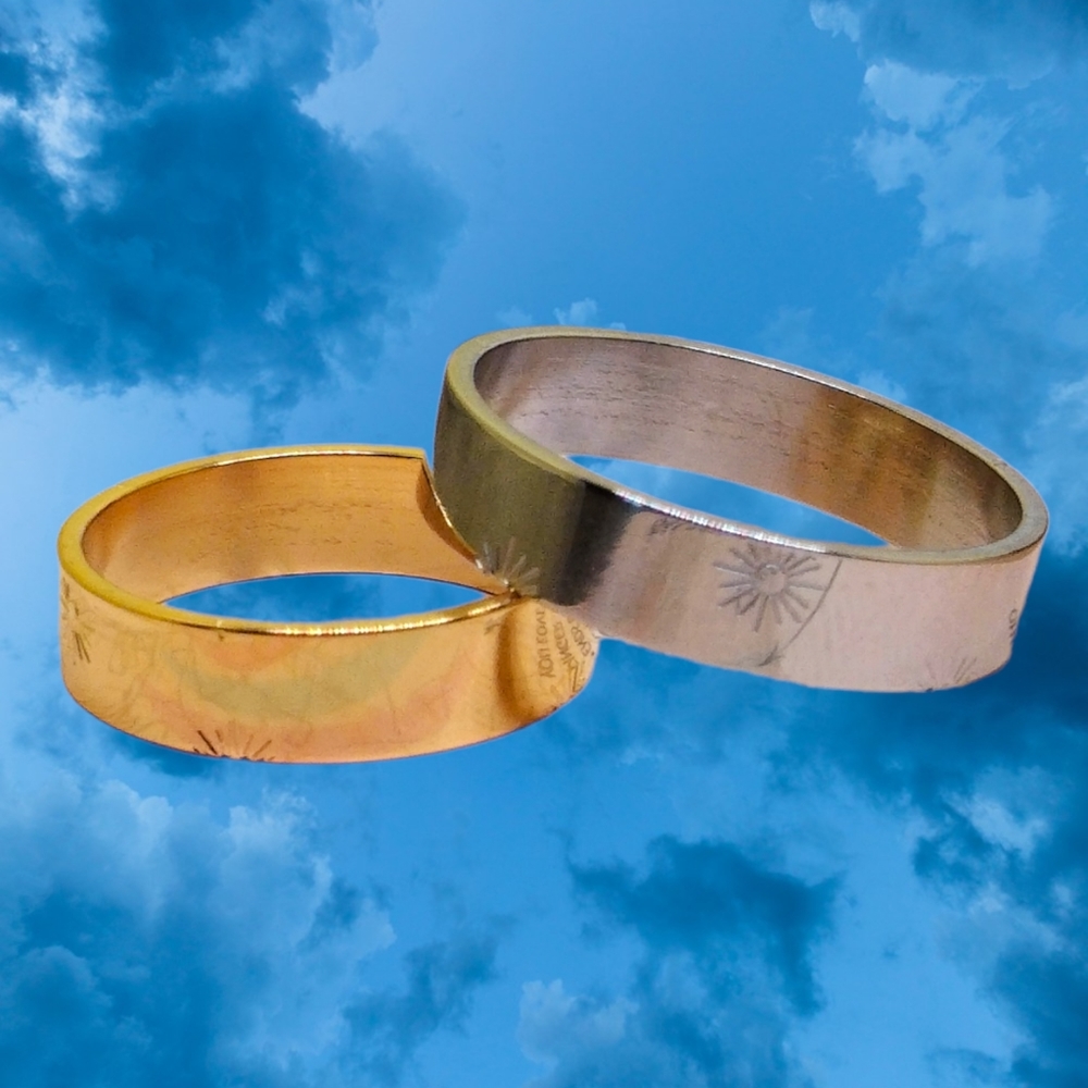 Stamped rings - silver